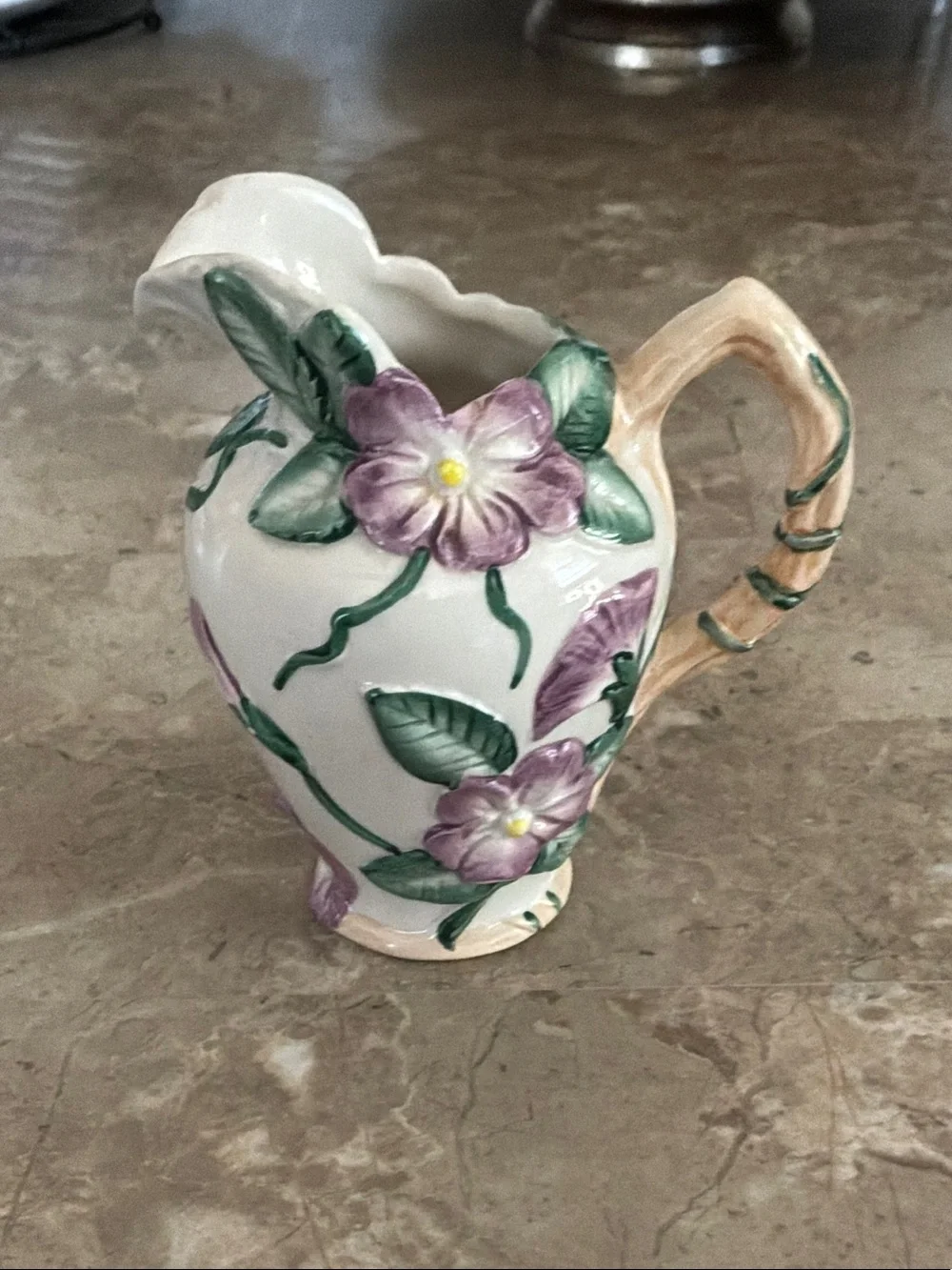 Fitz & Floyd Floral Ceramic Cream Pitcher
